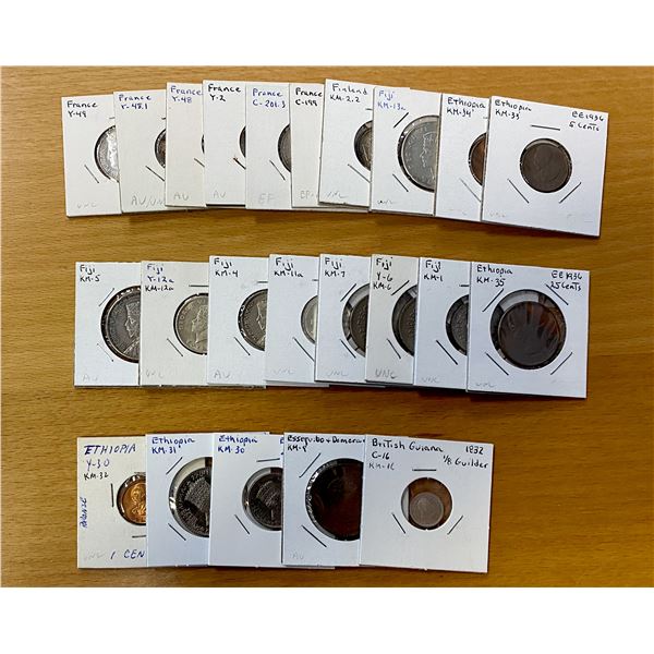 WORLDWIDE: LOT of 23 coins