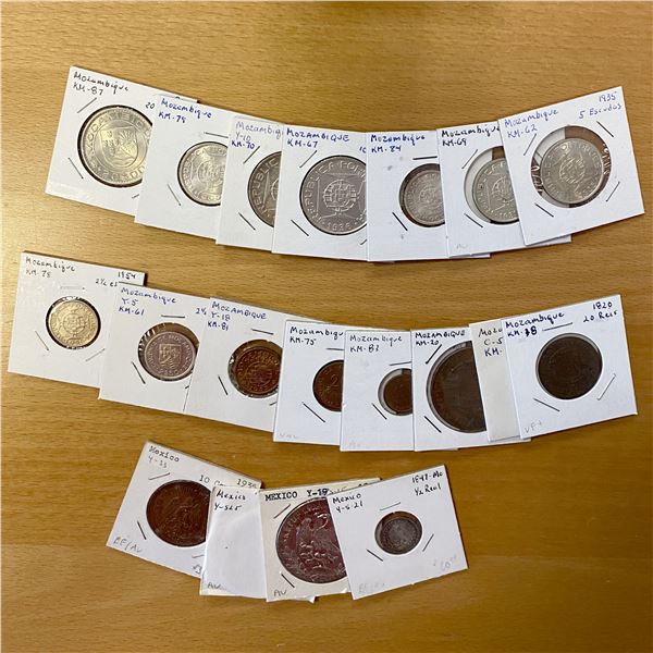WORLDWIDE: LOT of 19 coins