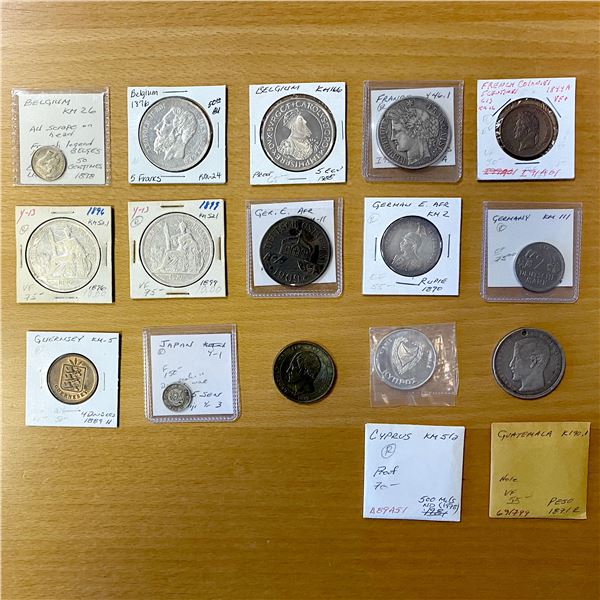 WORLDWIDE: LOT of 15 coins