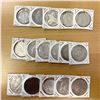 Image 1 : WORLDWIDE: LOT of 16 halfcrown- & crown-sized coins