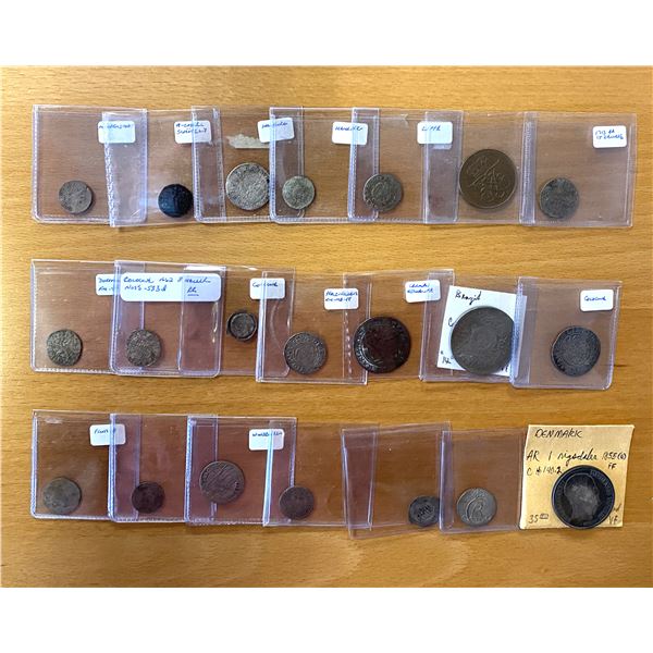 WORLDWIDE: LOT of 21 coins