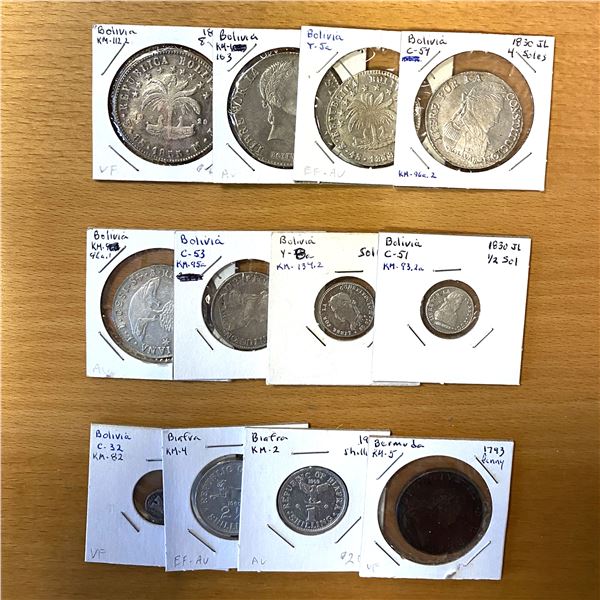 WORLDWIDE: LOT of 12 coins