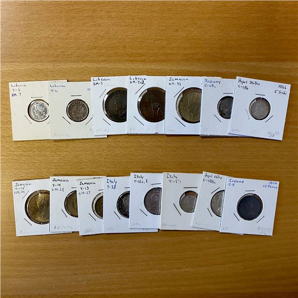 WORLDWIDE: LOT of 15 coins