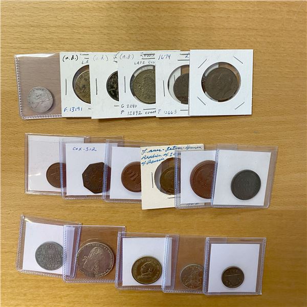 WORLDWIDE: LOT of 17 tokens