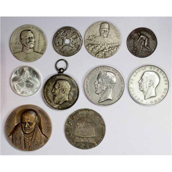 WORLDWIDE: LOT of 10 worldwide medals