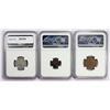 Image 2 : WORLDWIDE: LOT of 3 NGC-certified coins