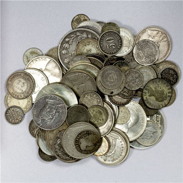WORLDWIDE: LOT of 104 silver coins