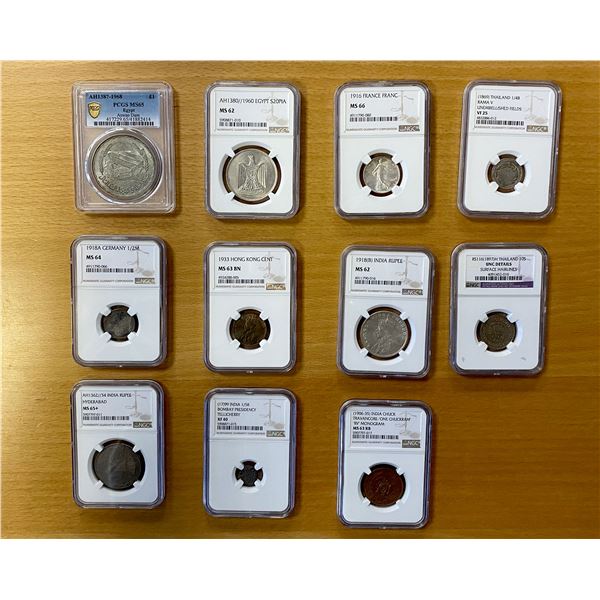 WORLDWIDE: LOT of 11 coins