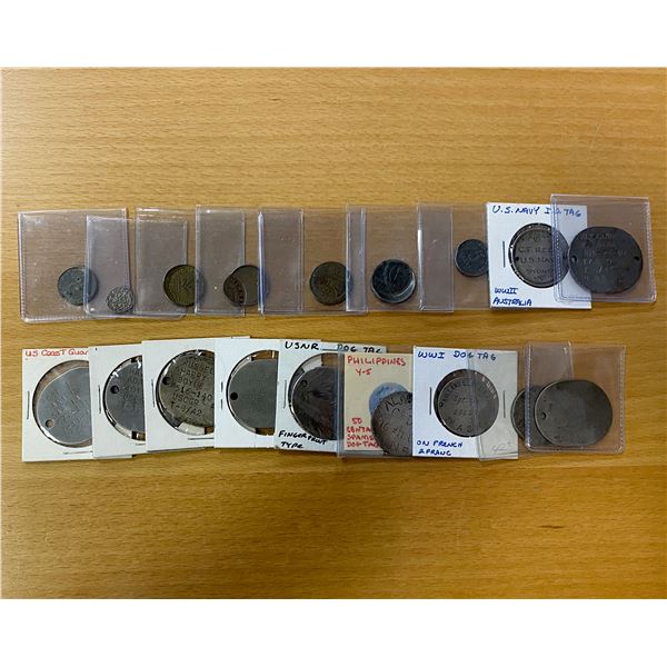 WORLDWIDE: hodgepodge LOT of 18 coins and exonumia