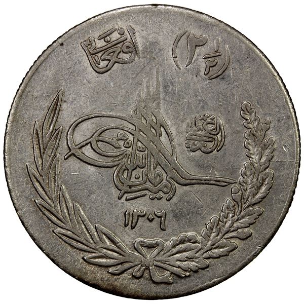 AFGHANISTAN: Amanullah, 1919-1929, AR 2½ afghanis, SH1306 year 9, EF