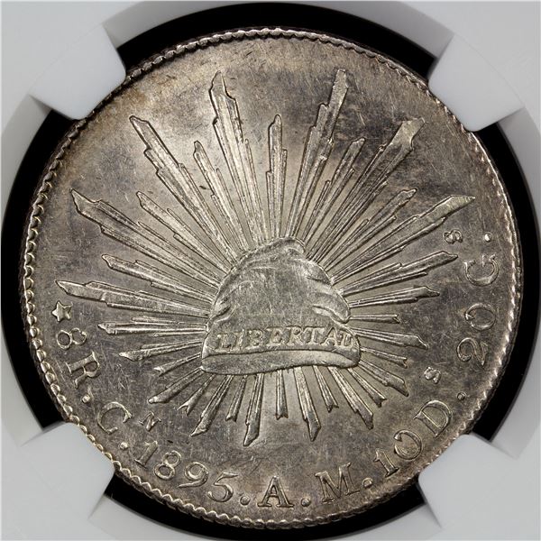 MEXICO: Republic, AR 8 reales, 1895-Cn, NGC MS61