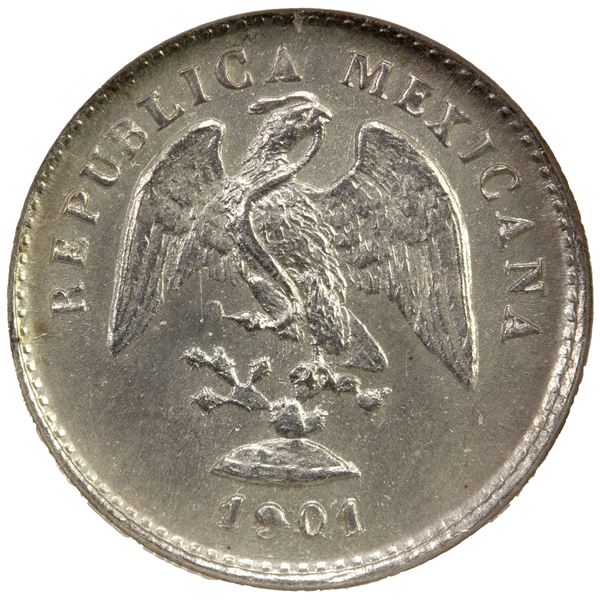 MEXICO: Republic, AR 5 centavos, 1901-Mo, NGC MS63