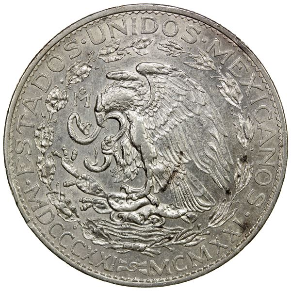 MEXICO: Estados Unidos, AR 2 pesos, 1921-Mo, Choice EF