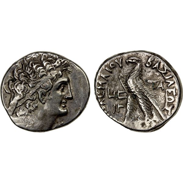 EGYPT (PTOLEMAIC): Cleopatra III & Ptolemy X, 107-101 BC, AR tetradrachm (13.38g), Paphos (Cyprus),