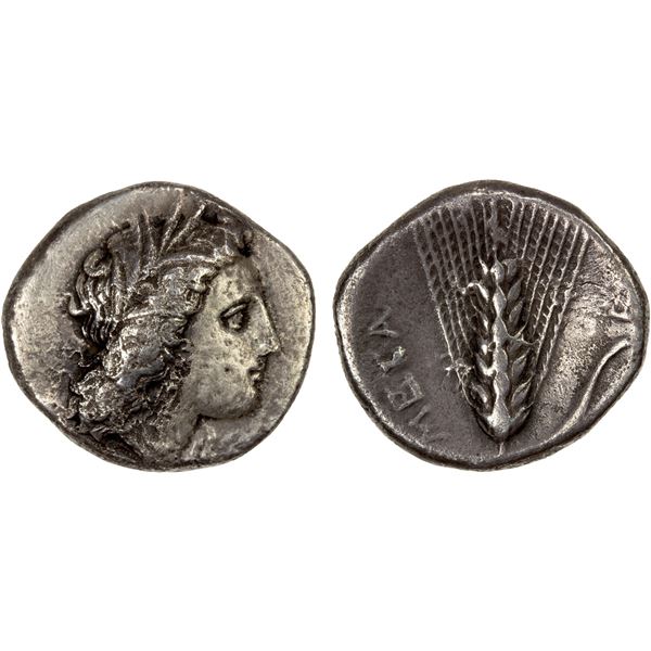 LUCANIA: Metapontum, AR stater (7.29g), ca. 330-280 BC, VF