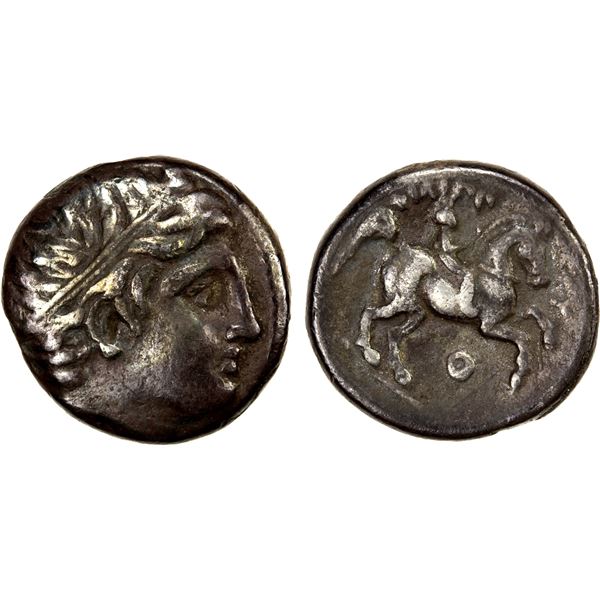 MACEDONIAN KINGDOM: Phillip II, 359-336 BC, AR 1/5 stater (2.46g), F-VF
