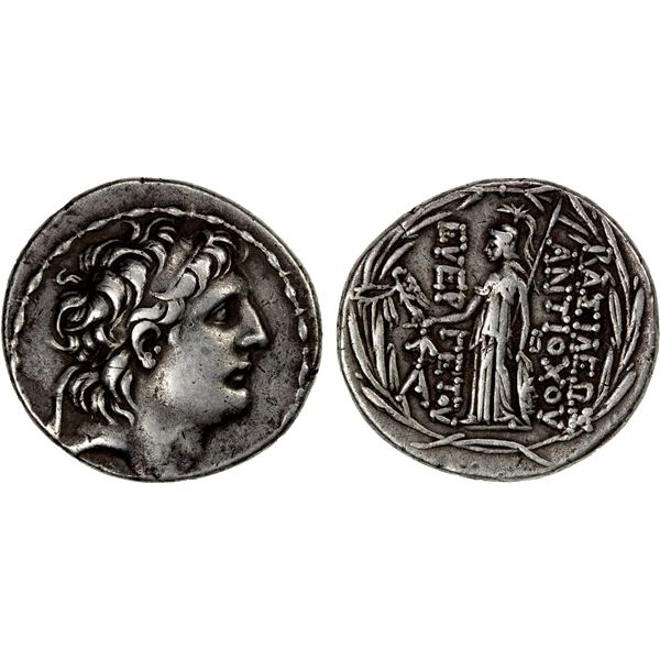 SELEUKID KINGDOM: Antiochos VII Euergetes (Sidetes), 138-129 BC, AR tetradrachm (16.16g), Antioch on