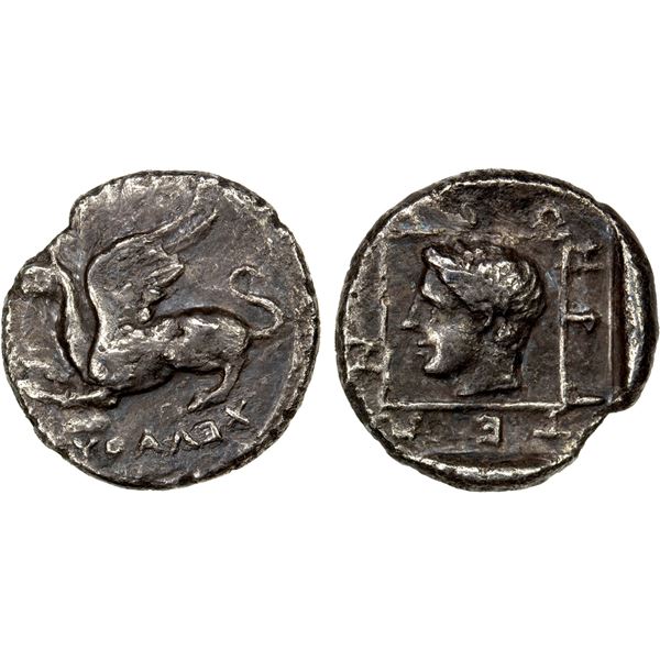 THRACE: Abdera, AR tetrobol (2.25g), ca. 346-336 BC, VF