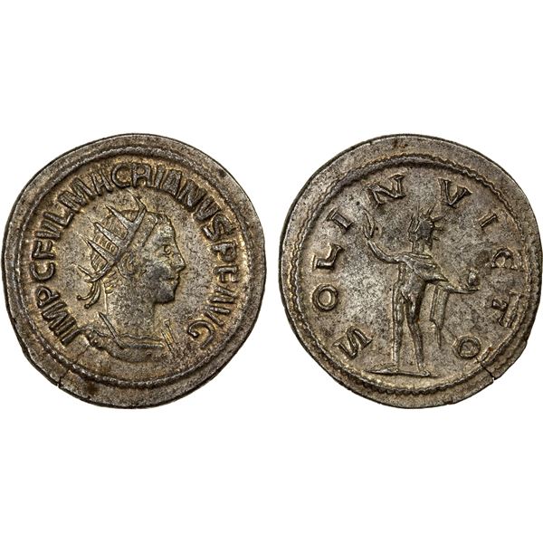 ROMAN EMPIRE: Macrianus, usurper, 260-261 AD, BI antoninianus (3.89g), Antioch, VF-EF