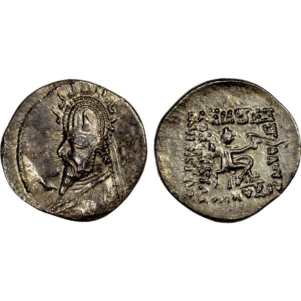 PARTHIAN KINGDOM: Gotarzes I, c. 90-80 BC, AR drachm (3.88g), bold VF