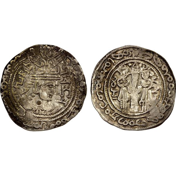 HEPHTHALITE: Vakhu Deva, early 8th century, AR drachm (3.26g), choice VF-EF
