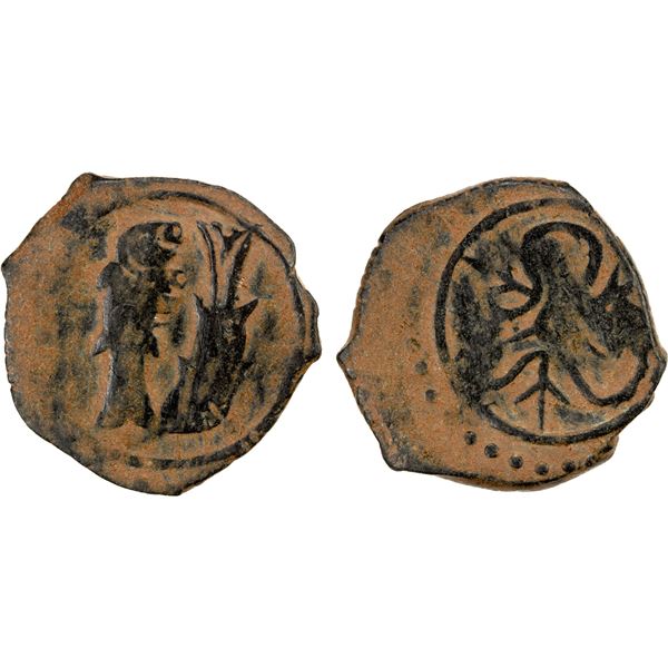 ANATOLIA: OTTOMAN EMPIRE: Anepigraphic, AE mangir (1.93g), ca. 15th-16th century, Choice VF