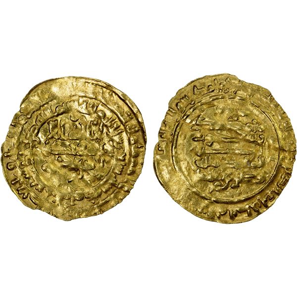 SAMANID: Nasr II, 914-943, AV dinar (1.52g), al-Muhammadiya, AH317, VF