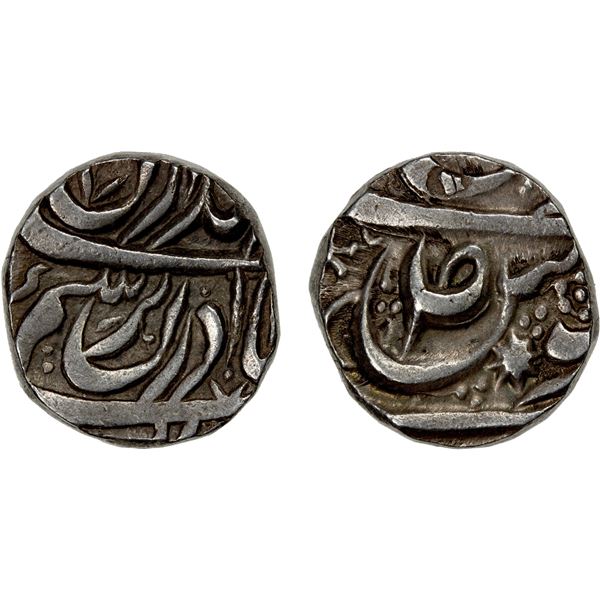NABHA: Hamid Singh, 1755-1783, AR rupee (11.09g), "Sahrind", AH(117)7, EF