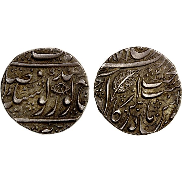 SIKH EMPIRE: AR nanakshahi rupee (11.13g), Amritsar, VS1876, EF