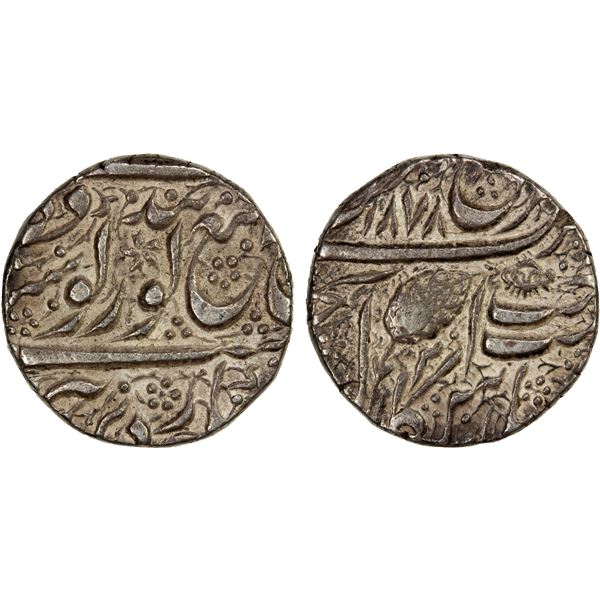 SIKH EMPIRE: AR nanakshahi rupee (11.12g), Amritsar, VS1878, EF
