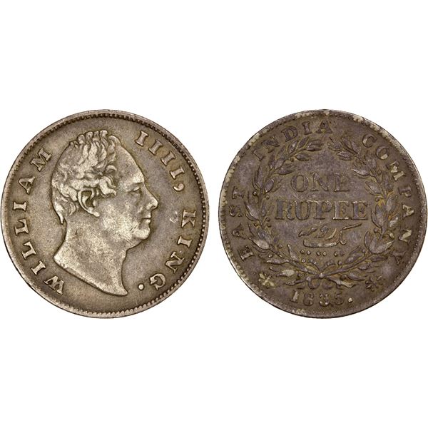 BRITISH INDIA: AR rupee, 1835(c), VF
