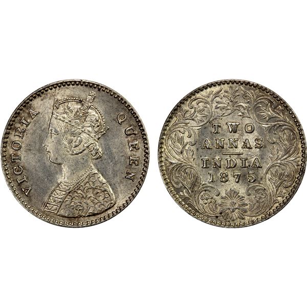 BRITISH INDIA: AR 2 annas, 1862(c), choice AU