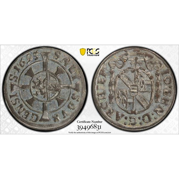 AUSTRIA: SALZBURG: AR kreuzer, 1695, PCGS MS63