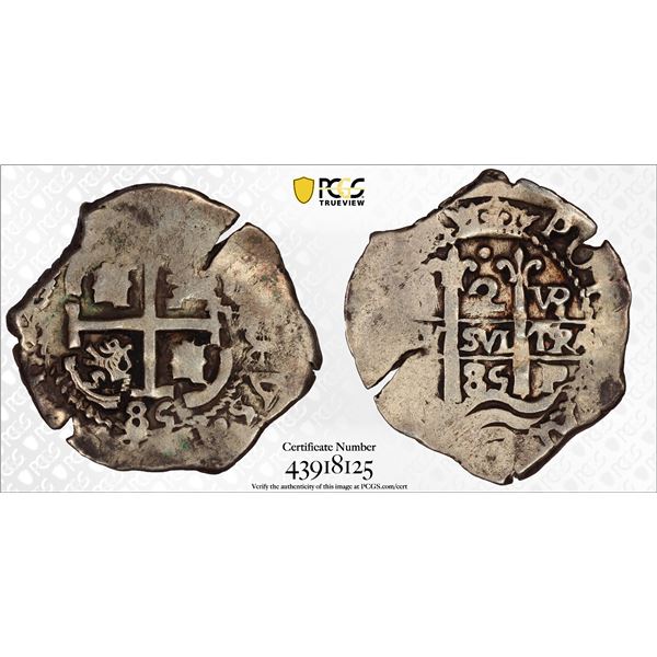 BOLIVIA: Carlos II, 1665-1700, AR 2 reales (7.07g), 1685-P, PCGS VF35