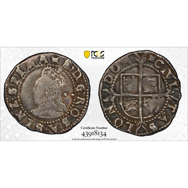 ENGLAND: Elizabeth I, 1558-1603, AR half groat, Tower mint, ND (1594-96), PCGS VF35