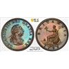 Image 1 : GREAT BRITAIN: George III, 1760-1820, AE halfpenny, 1799, PCGS MS63 BN