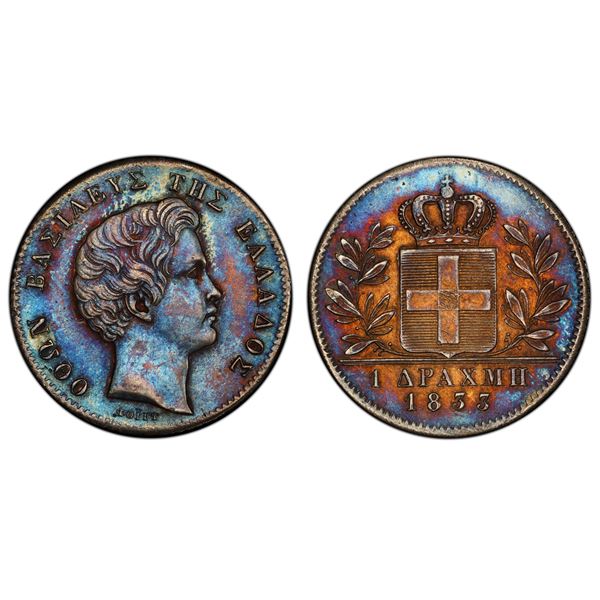 GREECE: Othon, 1832-1862, AR drachma, 1833, PCGS AU Details