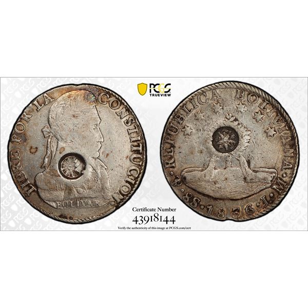 GUATEMALA: Republic, AR 8 reales, ND (1841), PCGS VF details