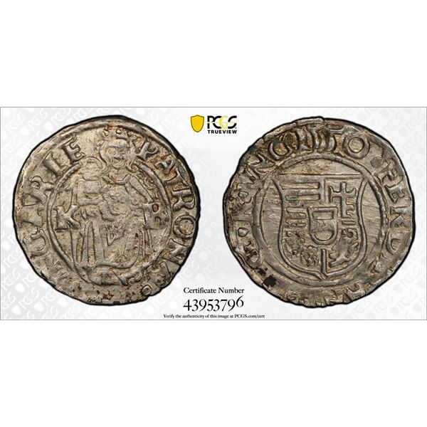 HUNGARY: Ferdinand I, 1519-1564, AR denar, Körmöcbánya (Kremnica), 1550-KB, PCGS MS62