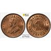 Image 1 : MAURITIUS: George V, 1910-1936, AE cent, 1911, PCGS MS64
