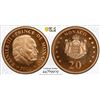 Image 1 : MONACO: Rainier III, 1949-2005, AV 20 euro, 2002, PCGS MS68 DCAM
