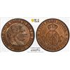 Image 1 : SPAIN: Isabel II, 1833-1868, AE ½ centimo de escudo, Barcelona, 1868, PCGS MS64 BN