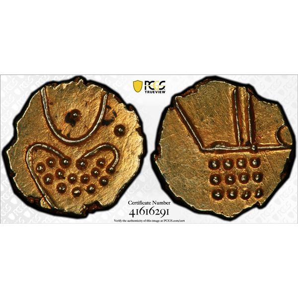 TRAVANCORE: Anonymous, AV fanam, ND (1881), PCGS MS64