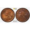 Image 1 : BRITISH INDIA: George V, 1910-1936, AE ¼ anna, 1929(c), PCGS MS65 RB