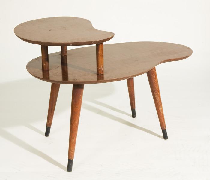 Vintage 1950 S 2 Tier Kidney Shaped Side Table Vintage 1950 S 2 Tier Kidney Shaped Side Table Loading Zoom