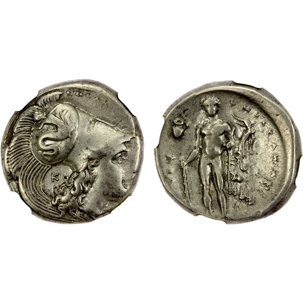 LUCANIA: Heraclea, AR stater, ca. 330-280 BC, NGC VF