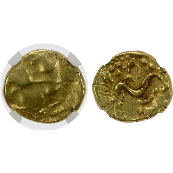 GAUL: Ambiani, AV stater (6.31g), ca. mid-1st century BC, NGC XF