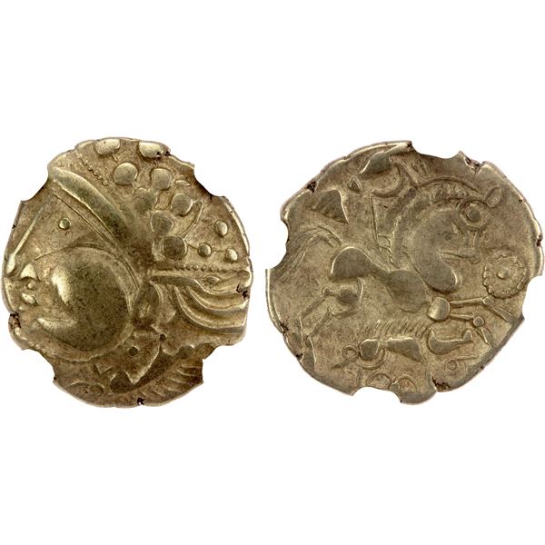 GAUL: Aulerci Eburovices, EL hemistater (3.19g), 2nd-1st centuries BC, NGC Choice VF
