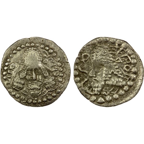 SASANIAN KINGDOM: Ardashir I, as King of Persis, 205-224, AR obol (0.56g), EF