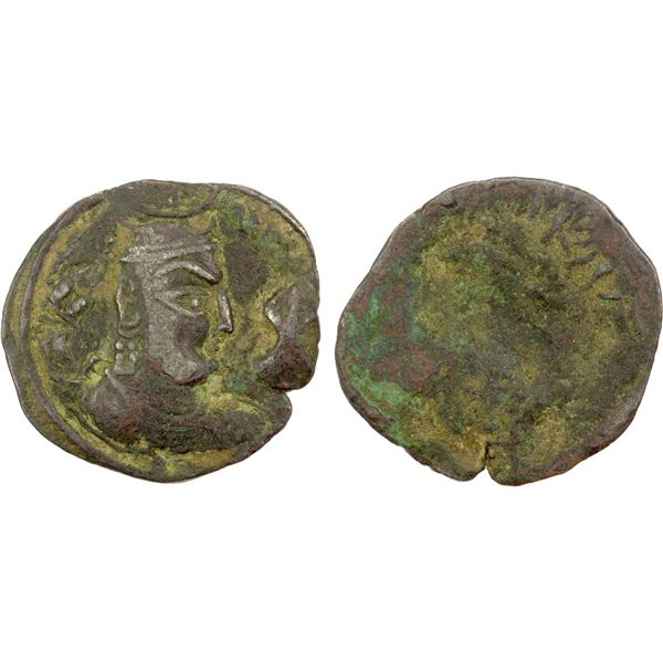 ALCHON HUNS: Zabokho, ca. 450-500, BI drachm (3.69g), crude VF